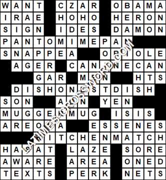 LA Times Crossword answers Thursday 18 February 2021