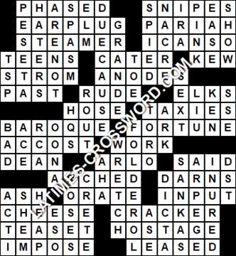 LA Times Crossword answers Friday 19 February 2021
