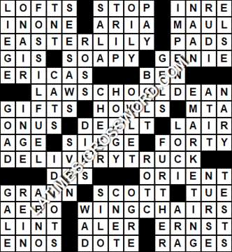 LA Times Crossword answers Tuesday 23 February 2021