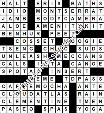 LA Times Crossword answers Saturday 6 March 2021