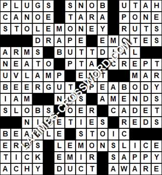 LA Times Crossword answers Tuesday 16 March 2021
