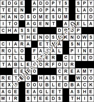 LA Times Crossword answers Wednesday 17 March 2021