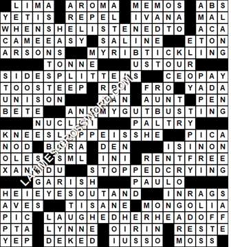 LA Times Crossword answers Sunday 28 March 2021