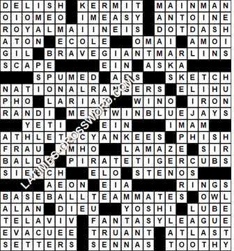 LA Times Crossword answers Sunday 18 April 2021