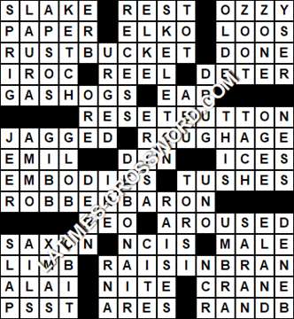 LA Times Crossword answers Monday 3 May 2021