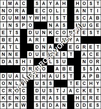 LA Times Crossword answers Thursday 6 May 2021