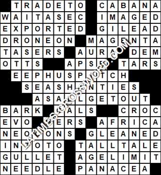 LA Times Crossword answers Saturday 15 May 2021