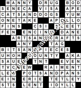LA Times Crossword answers Friday 4 June 2021