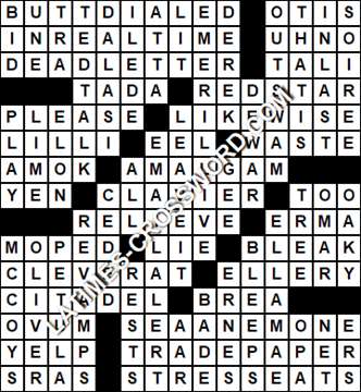 LA Times Crossword answers Saturday 12 June 2021