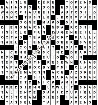 LA Times Crossword answers Sunday 20 June 2021