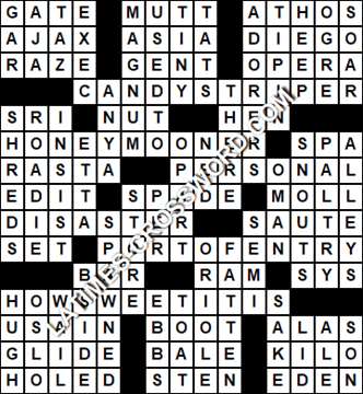 LA Times Crossword answers Monday 21 June 2021