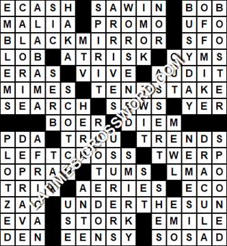 LA Times Crossword answers Wednesday 23 June 2021