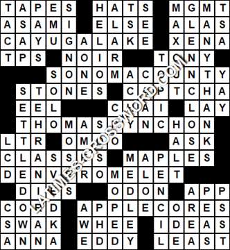 LA Times Crossword answers Thursday 24 June 2021