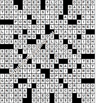 LA Times Crossword answers Sunday 4 July 2021