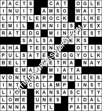 LA Times Crossword answers Tuesday 13 July 2021