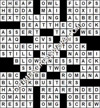 LA Times Crossword answers Wednesday 18 August 2021