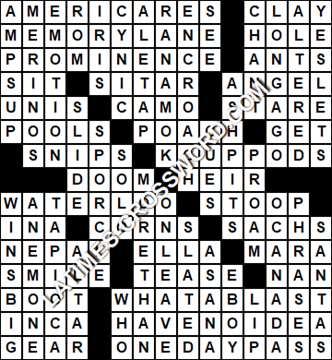 LA Times Crossword answers Saturday 21 August 2021