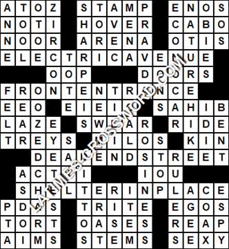 LA Times Crossword answers Tuesday 7 September 2021