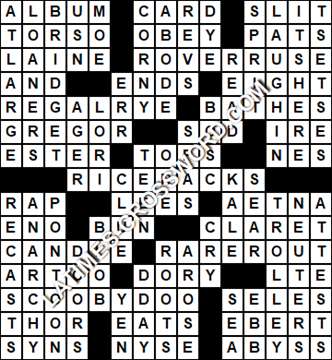 LA Times Crossword answers Friday 10 September 2021