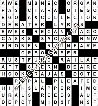 LA Times Crossword answers Friday 17 September 2021