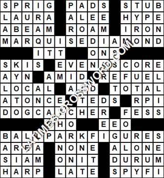 LA Times Crossword answers Tuesday 21 September 2021