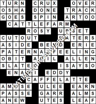 LA Times Crossword answers Friday 1 October 2021