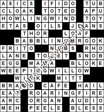 LA Times Crossword answers Friday 8 October 2021