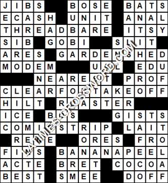 LA Times Crossword answers Wednesday 20 October 2021