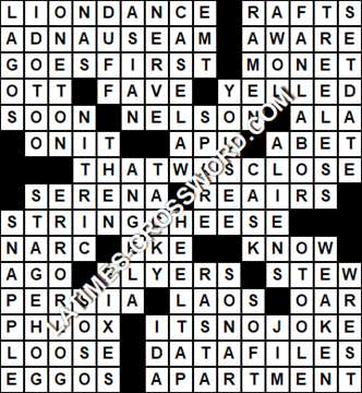 LA Times Crossword answers Saturday 13 November 2021