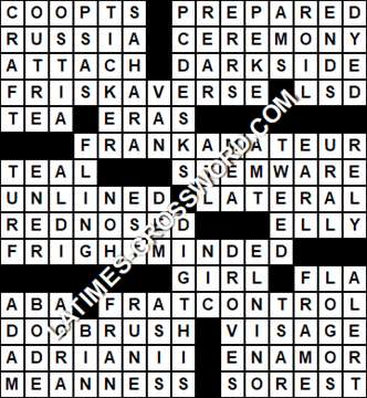 LA Times Crossword answers Friday 19 November 2021