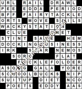 LA Times Crossword answers Friday 10 December 2021