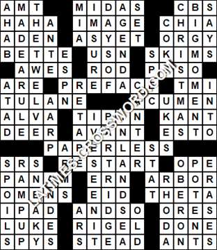 LA Times Crossword answers Friday 24 December 2021