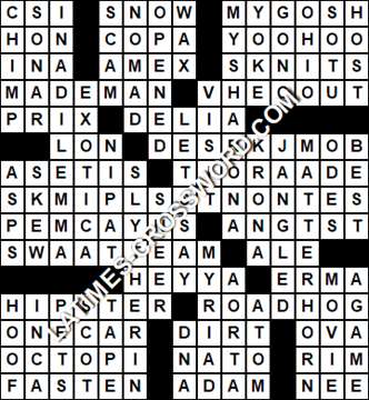 LA Times Crossword answers Friday 7 January 2022