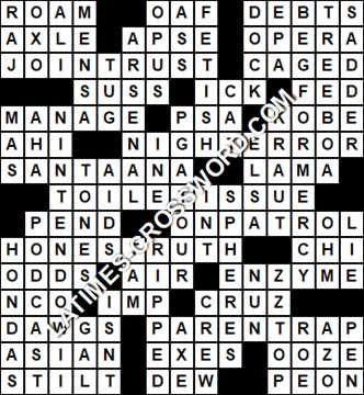 LA Times Crossword answers Friday 28 January 2022