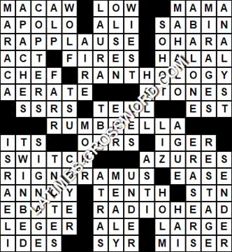 LA Times Crossword answers Friday 4 February 2022