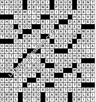 LA Times Crossword answers Sunday 6 February 2022