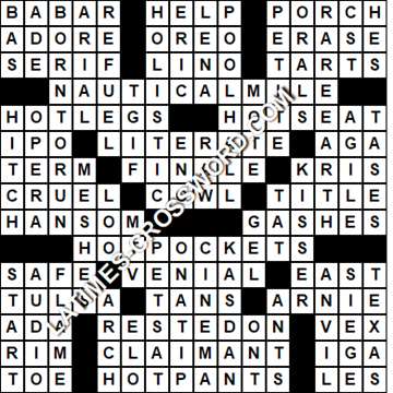 LA Times Crossword answers Wednesday 9 February 2022