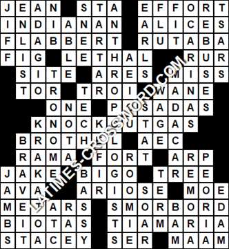 LA Times Crossword answers Friday 4 March 2022