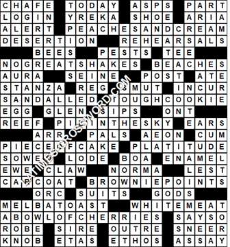 LA Times Crossword answers Sunday 6 March 2022