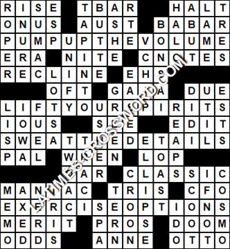 LA Times Crossword answers Wednesday 9 March 2022