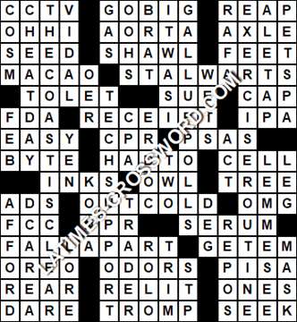LA Times Crossword answers Wednesday 6 April 2022