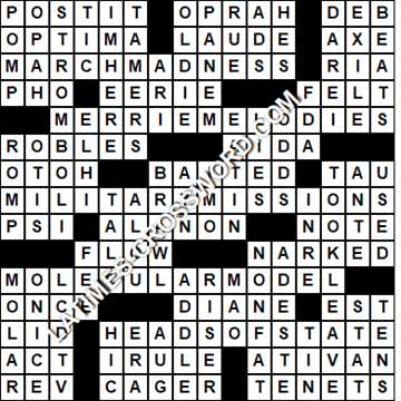 LA Times Crossword answers Thursday 7 April 2022
