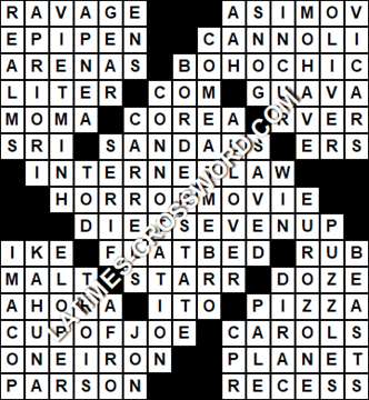 LA Times Crossword answers Saturday 9 April 2022