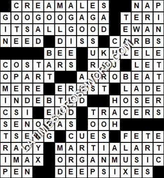 LA Times Crossword answers Saturday 16 April 2022