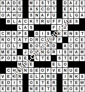LA Times Crossword answers Wednesday 27 April 2022