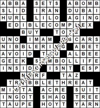 LA Times Crossword answers Friday 29 April 2022