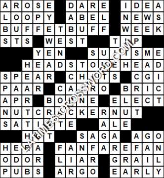 LA Times Crossword answers Monday 9 May 2022