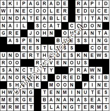 LA Times Crossword answers Saturday 14 May 2022