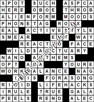 LA Times Crossword answers Thursday 7 July 2022